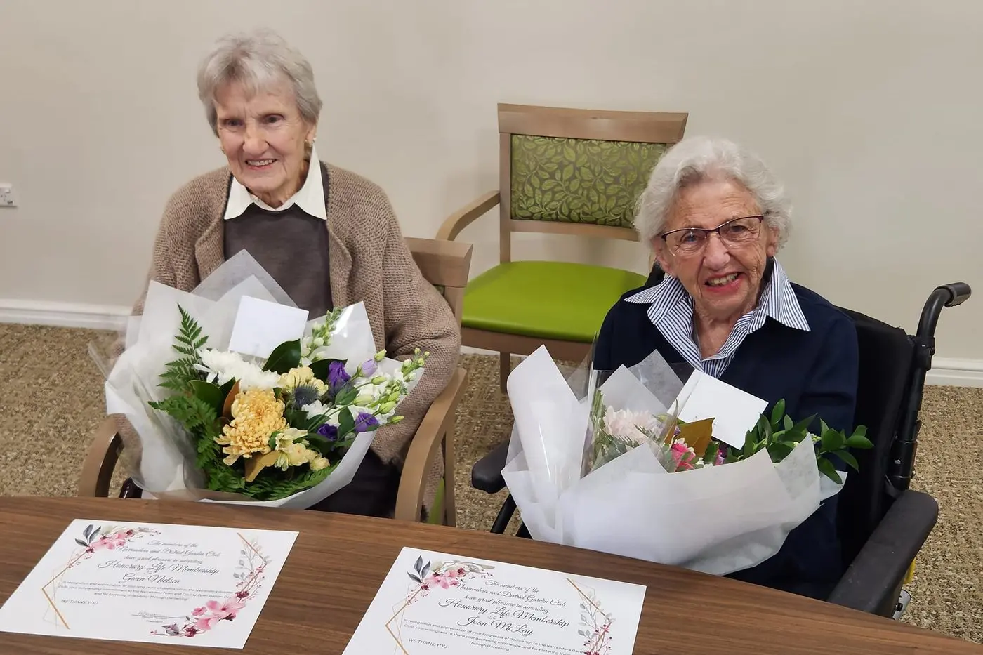 Gwen Nielsen and Joan McLay were recognised withLife Membership of the Narrandera Garden Club.