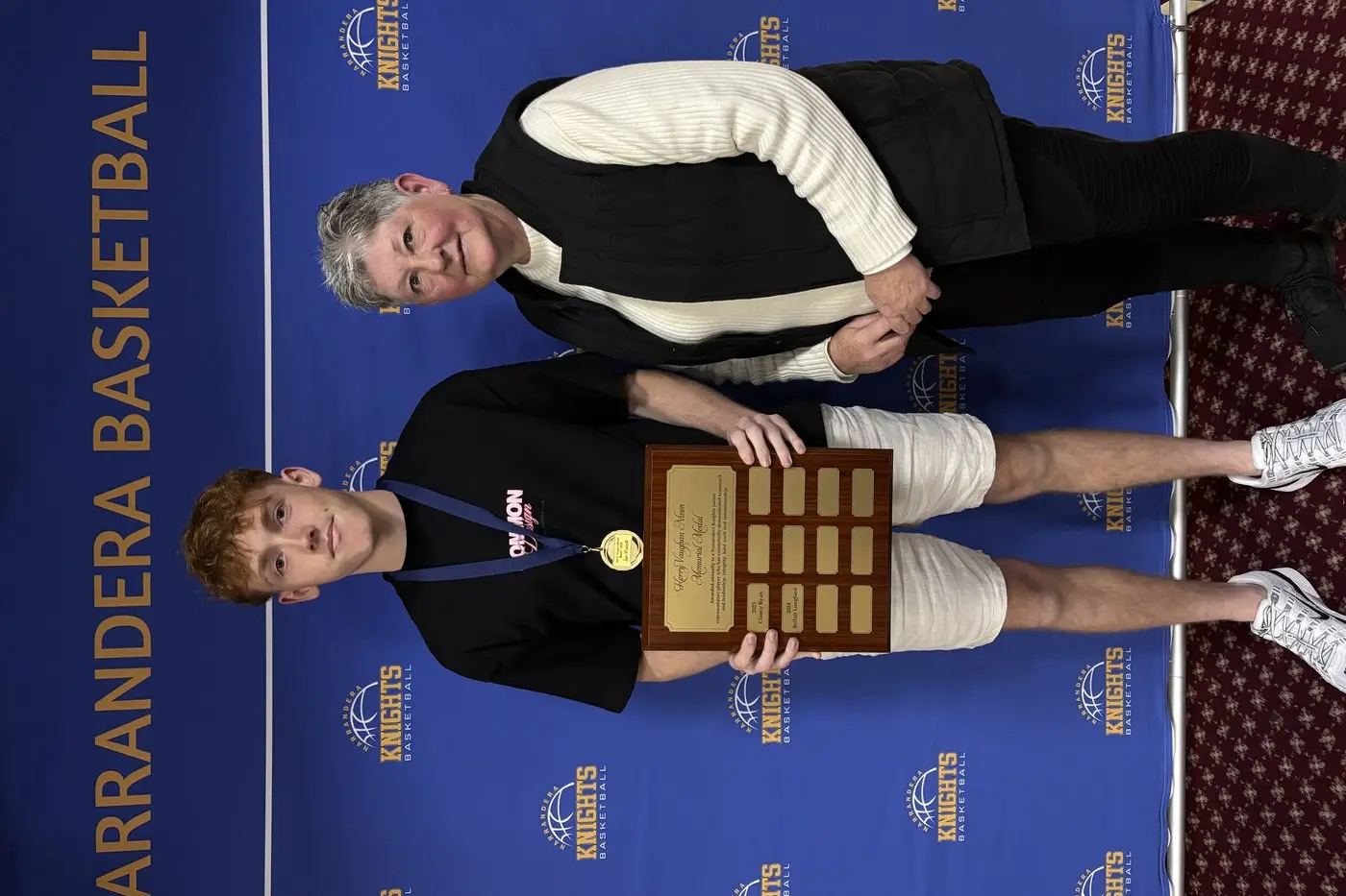 The Kerry Vaughan Niven Memorial Medal winner was Jye Winnell, pictured here with Julie Newman.