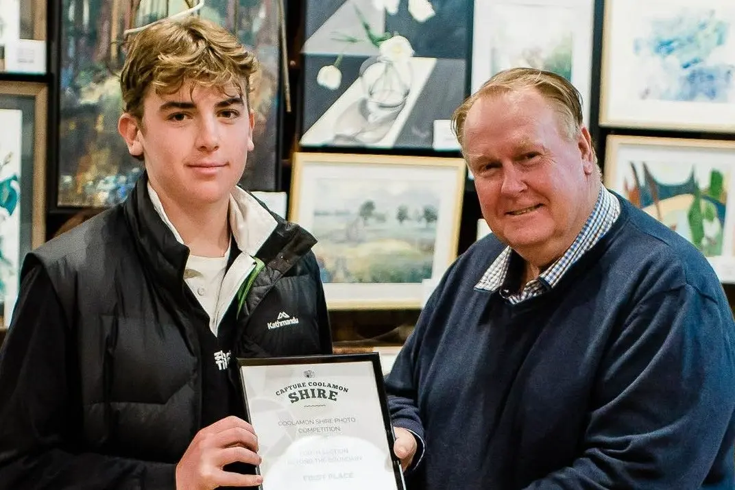 This year the photographic image that \\u201CBest Depicts the Coolamon Shire\\u201D was awarded to Baxter Smith for \\u2018Cloudy With a Touch of Gold\\u2019. Baxter received his award from the mayor, Cr David McCann.