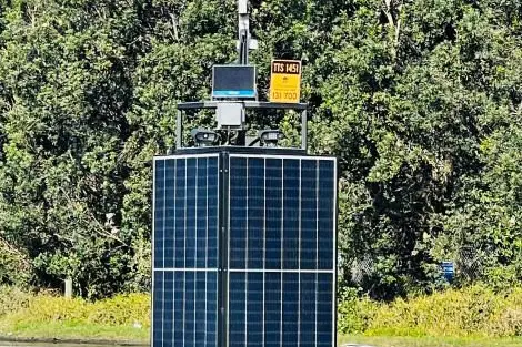 One of the new Transport for NSW camera systems that are popping up around Narrandera.