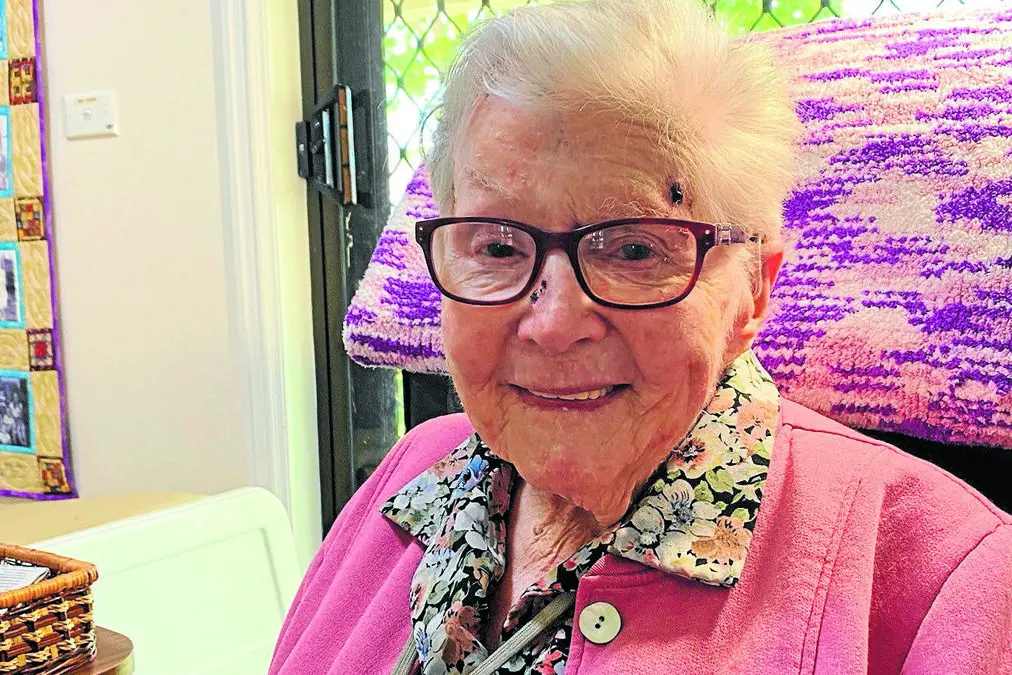 Lorna Reberger will celebrate her 100 birthday with staff at Teloca House. Photo: Supplied