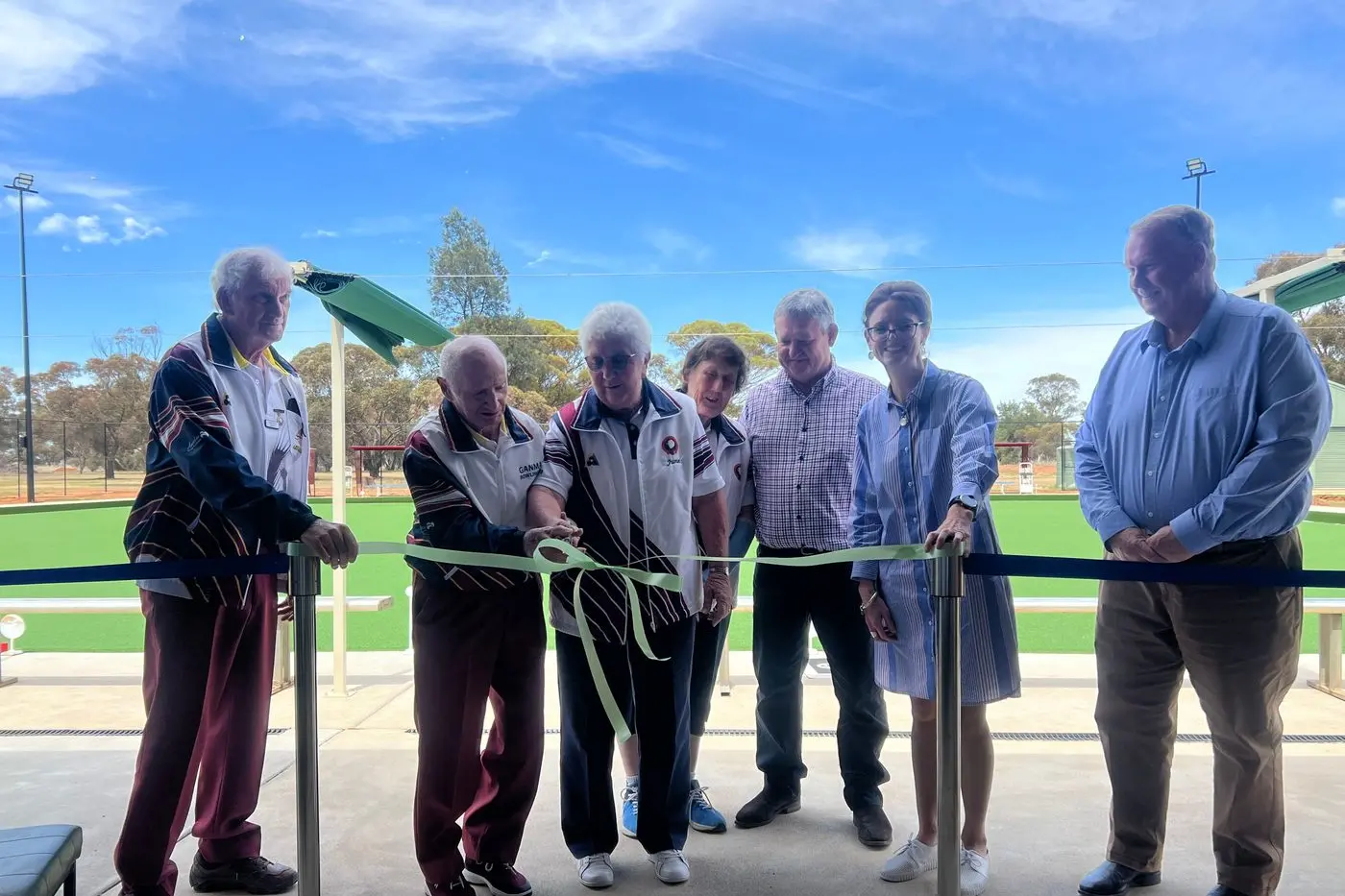 Ganmain\\u2019s new synthetic bowling greens were opened last weekend.