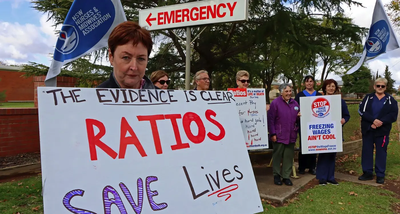 Hospital workers protest over staff ratio concerns