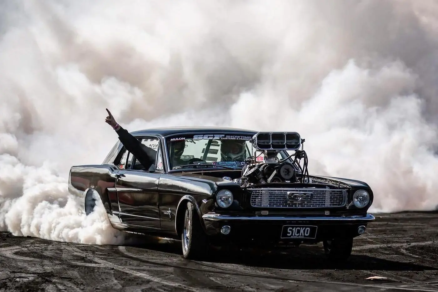 Jake Myers and S1cko won the 2023 Burnout Masters at Summernats 35. Photo: Tim McCormack Photography
