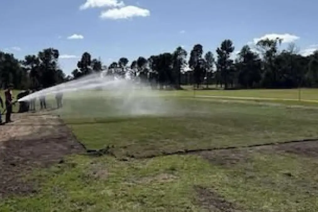 The new turf pitches at Coleambally.
