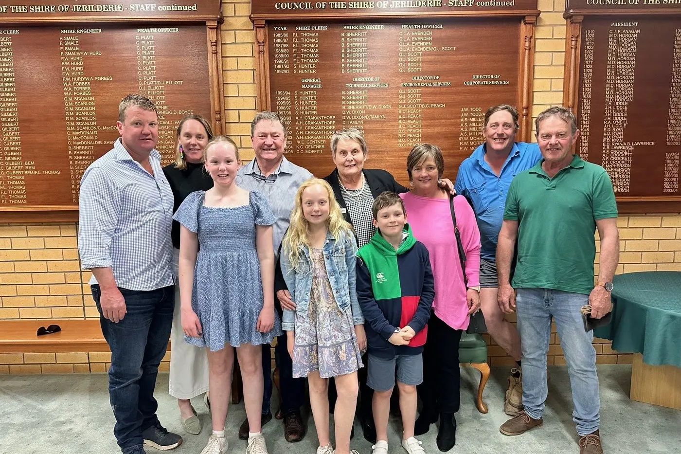 Cr Ruth McRae was joined by her family to commemorate the achievement.