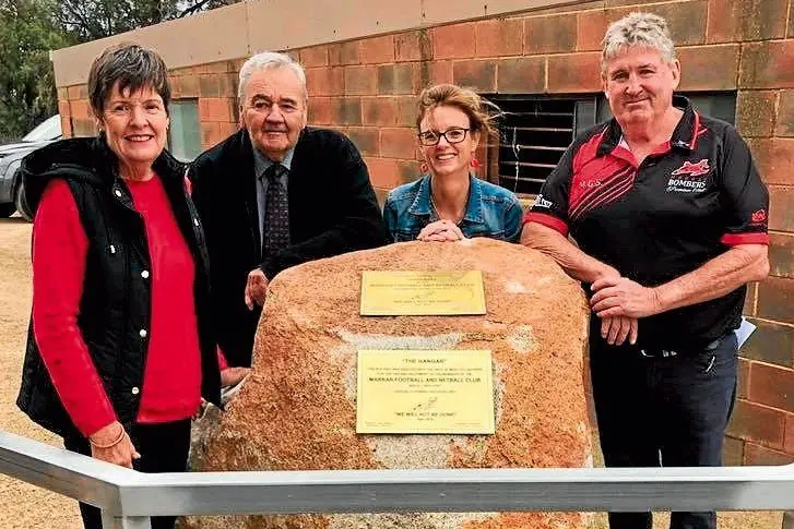 Vicki Langtry, Cr John Seymour, Steph Cooke MP and John Carroll at the Bomber\\u2019s new facility. Photo: Supplied