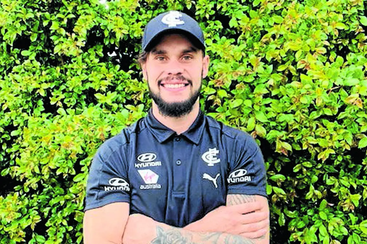 Former Narrandera footballer Zac Williams is now donning the Navy Blue, signing with Carlton. Photo: Carlton Football Club
