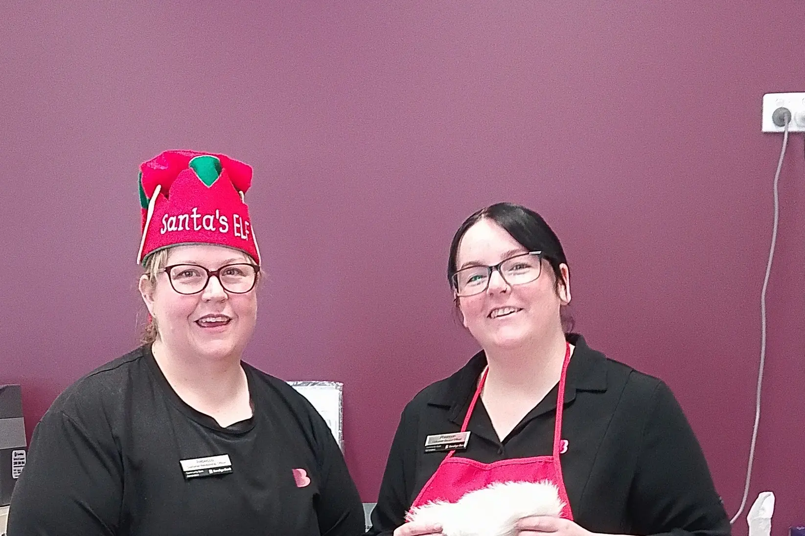 <p>Rebecca and Rhiannon from the Bendigo Bank branch</p>\\n