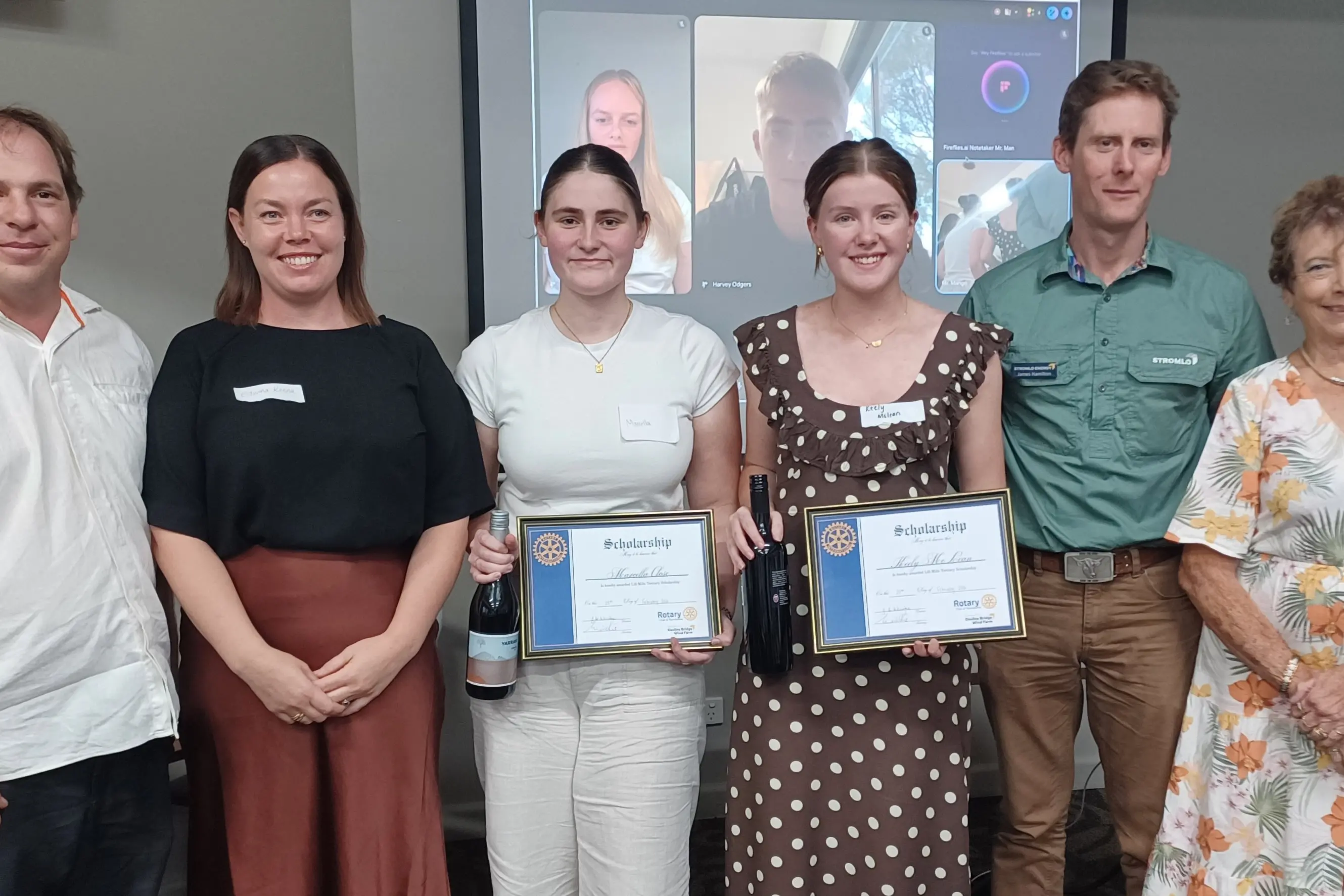 <p>Warwick Smith, Edwina Kenna, Marcella Close, Keely McLean, James Hamilton and Jenny Clarke.</p>\\n