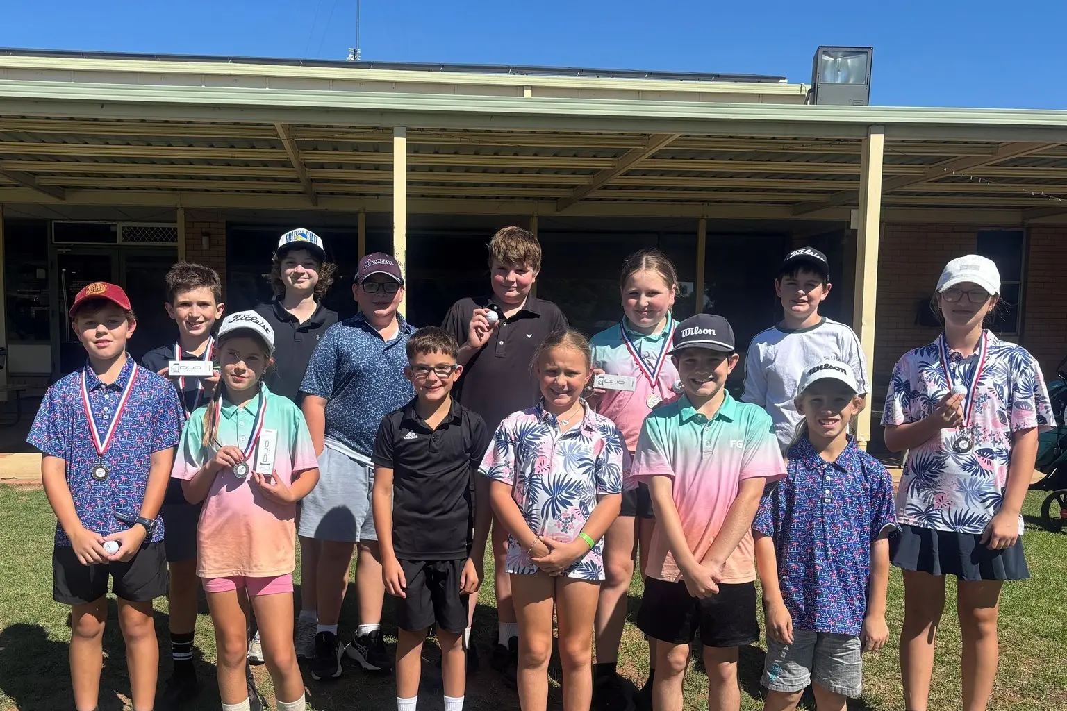 <p>Golfers at the Jack Newton Junior Golf Narrandera Juniors on the Move event recently.</p>\\n