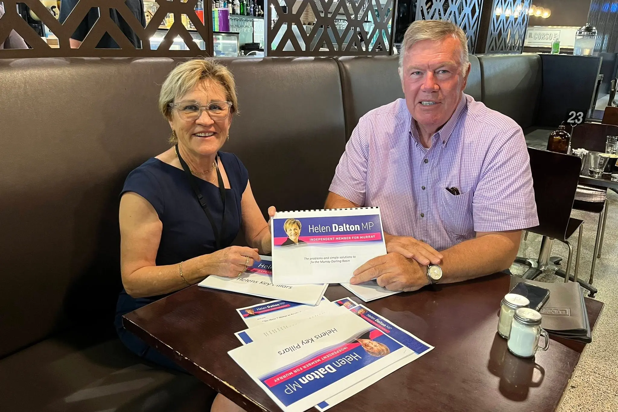 <p>David Farley with Helen Dalton.</p>\\n