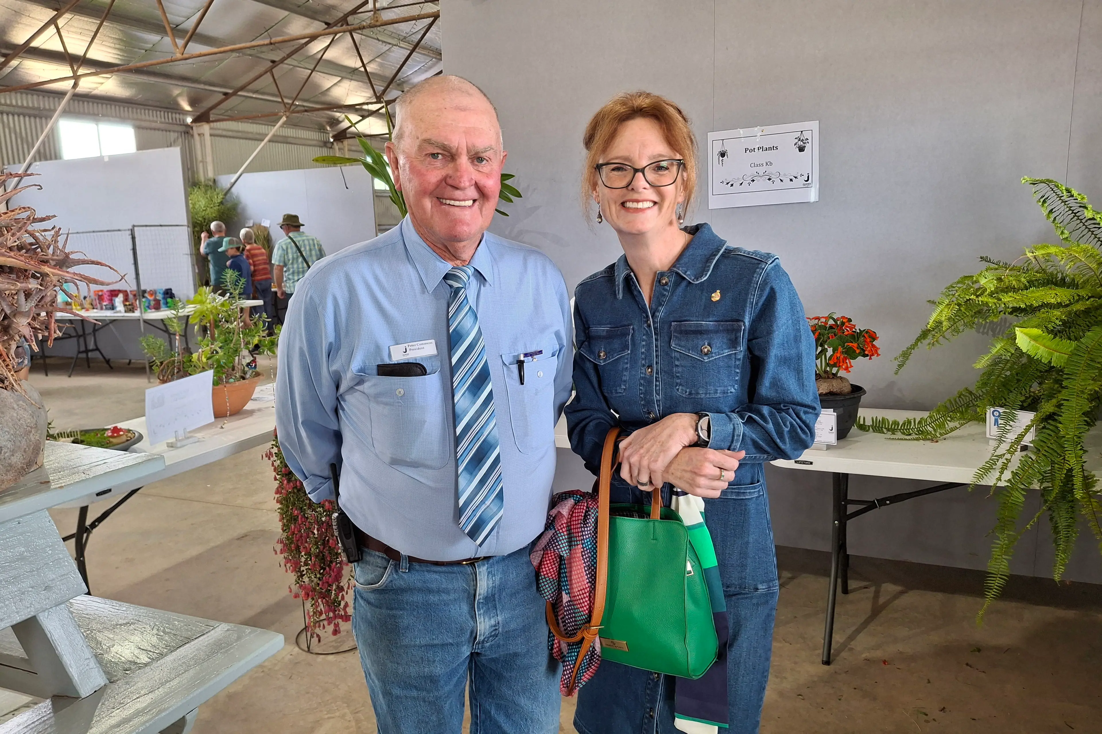 <p>Junee Show Society\\'s Peter Commens with MP for Cootamundra Steph Cooke. The society received funding last round.</p>\\n