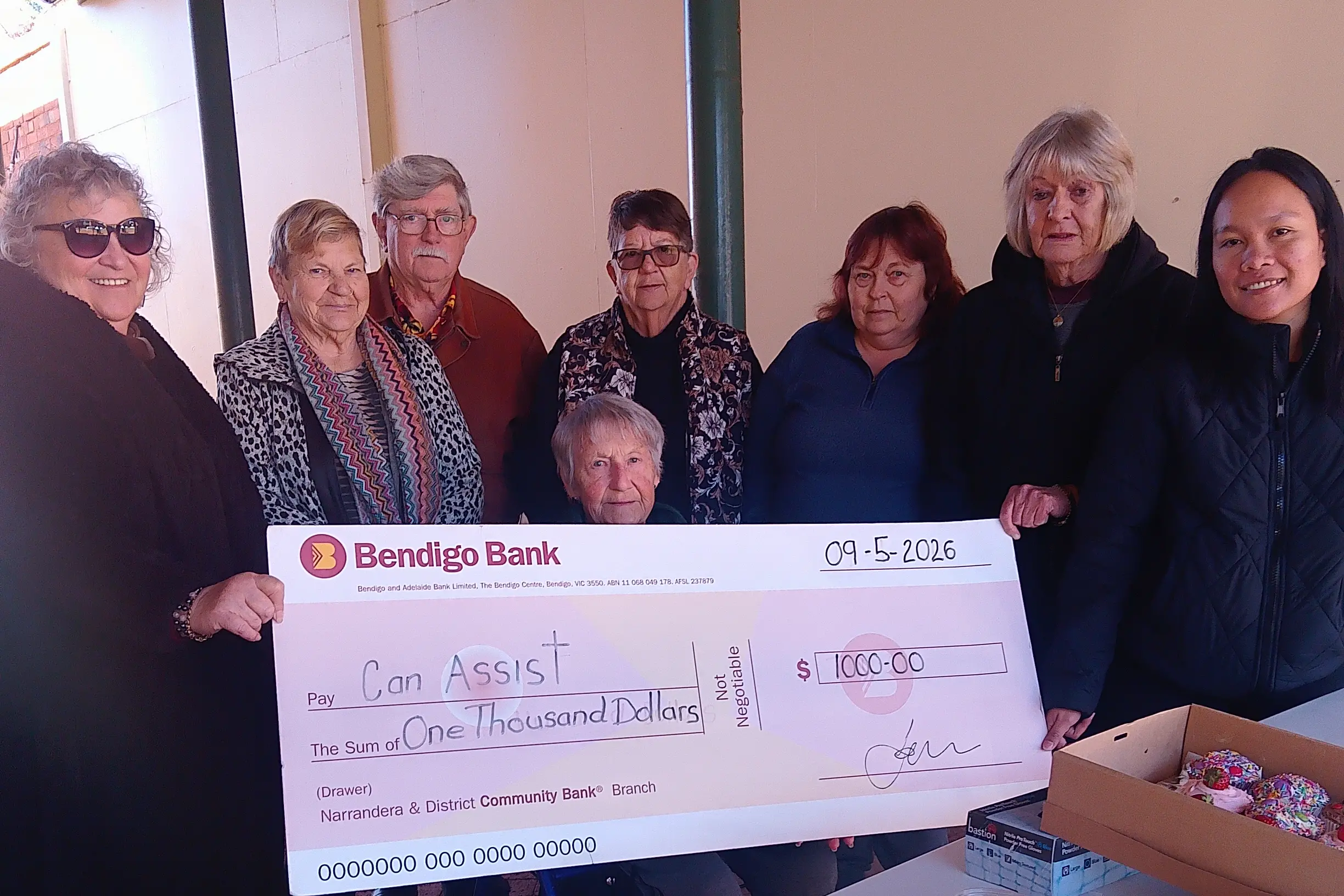 <p>Narrandera Senior Citizens donated $1000 to Narrandera Can Assist.</p>\\n