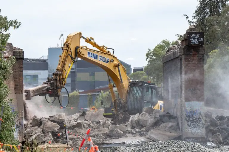 <p>Inland Rail demolished the Edmondson Street Bridge in Wagga, causing traffic disruptions.  PHOTO: Inland Rail</p>\\n