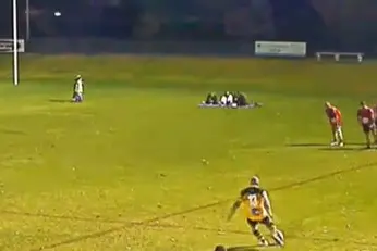 <p>Gary Ingram lines up a conversion attempt.</p>\\n