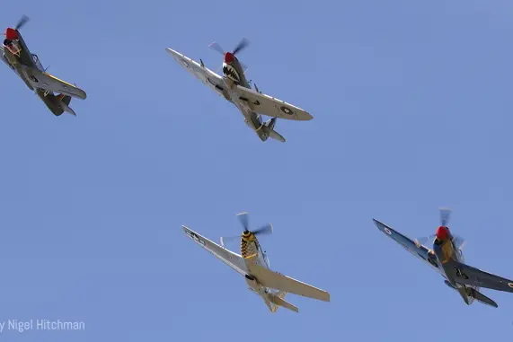 <p>A classic four V12 powered WWII fighters. Photo Nigel Hitchman</p>\\n