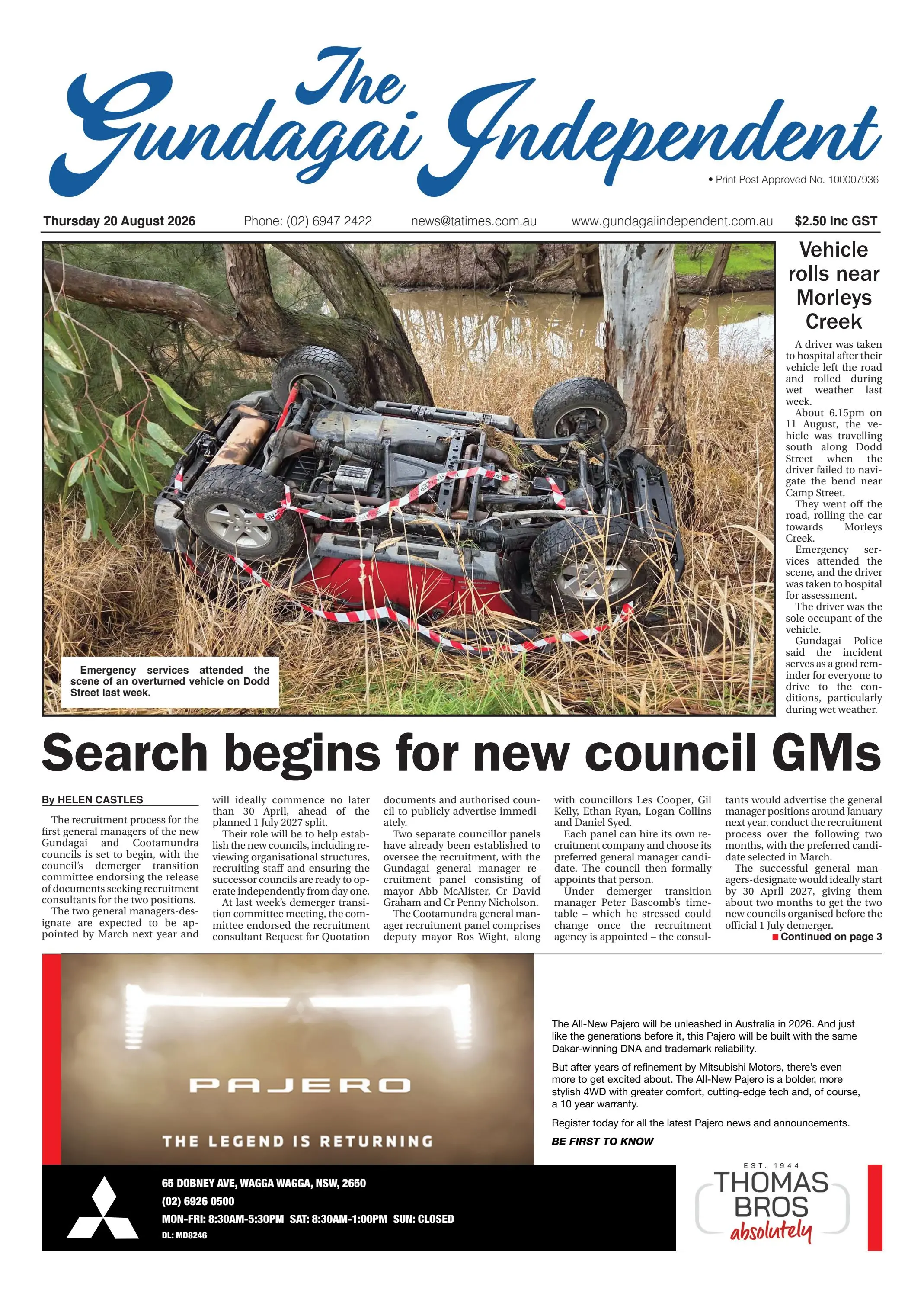 Narrandera Argus, Thursday, August 20, 2026