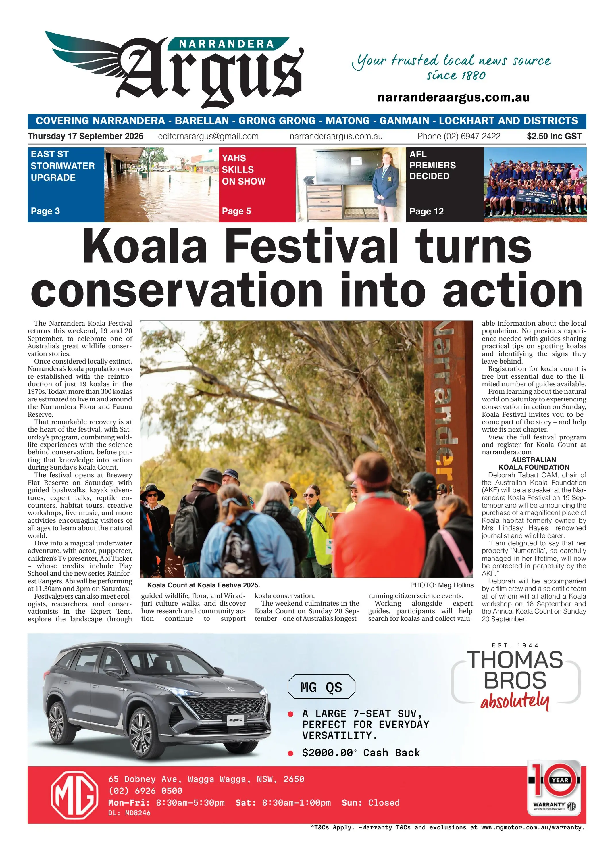 Narrandera Argus, Thursday, 17 September, 2026