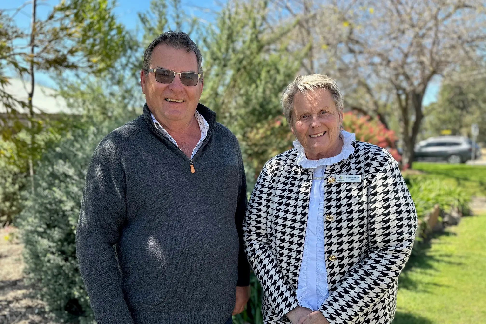 <p>Murrumbidgee Council deputy mayor Robert Black and mayor Ruth McRae OAM.</p>\\n