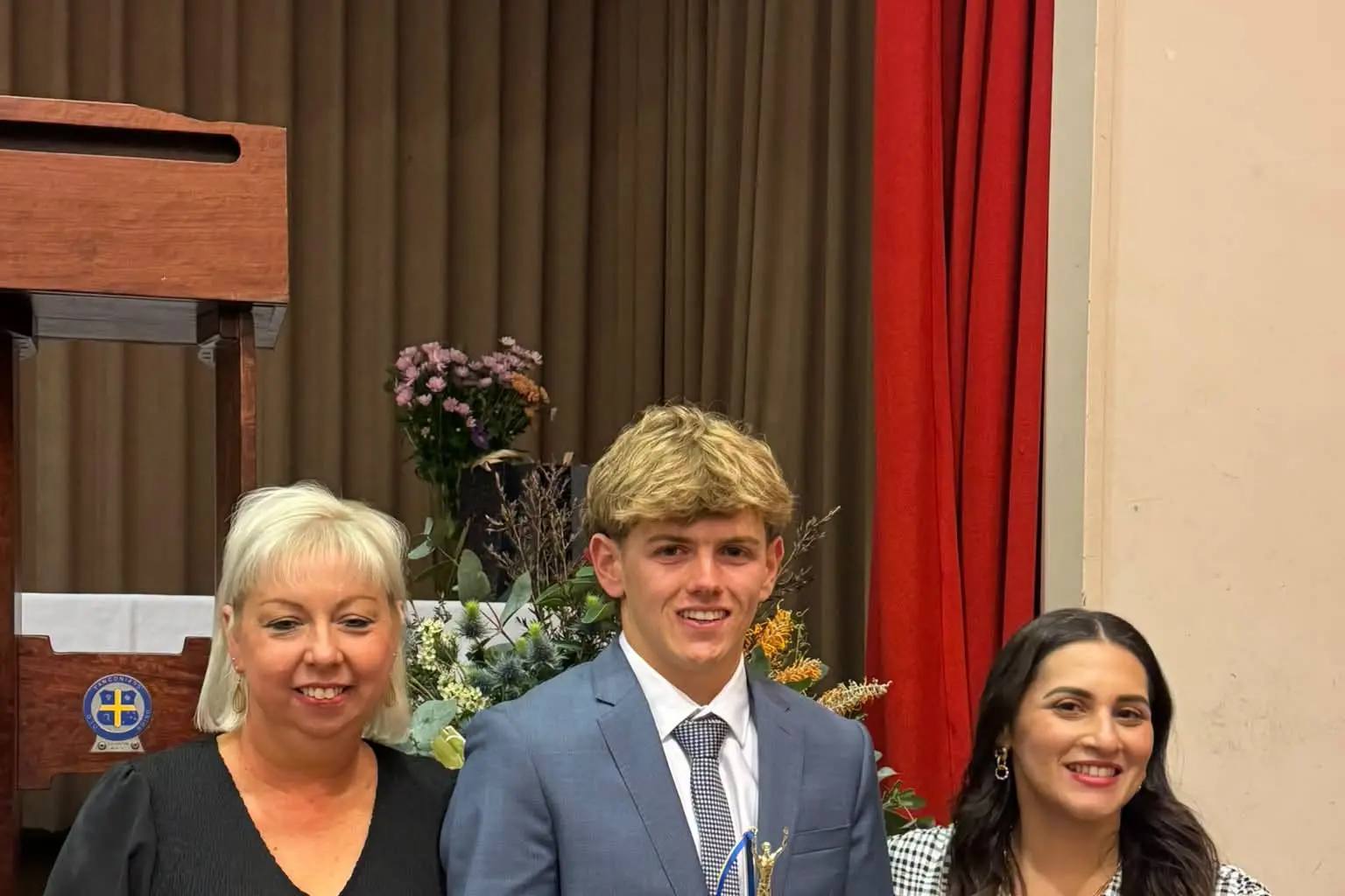 <p>Charlie Degnan pictured with YAHS principal Marni Milne.</p>\\n