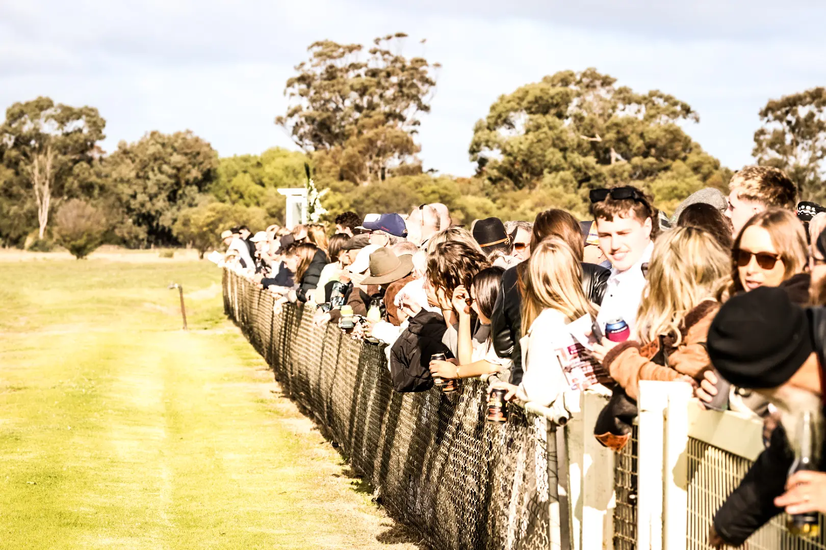 <p>Punters line the fence ahead of the 2026 Narrandera Cup. PHOTO: Jeff Hanson</p>\\n