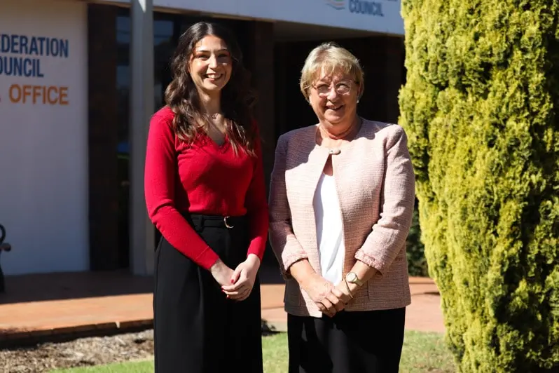 <p>Cr Gail Driscoll (right) with deputy chair Cr Allana Condron.</p>\\n