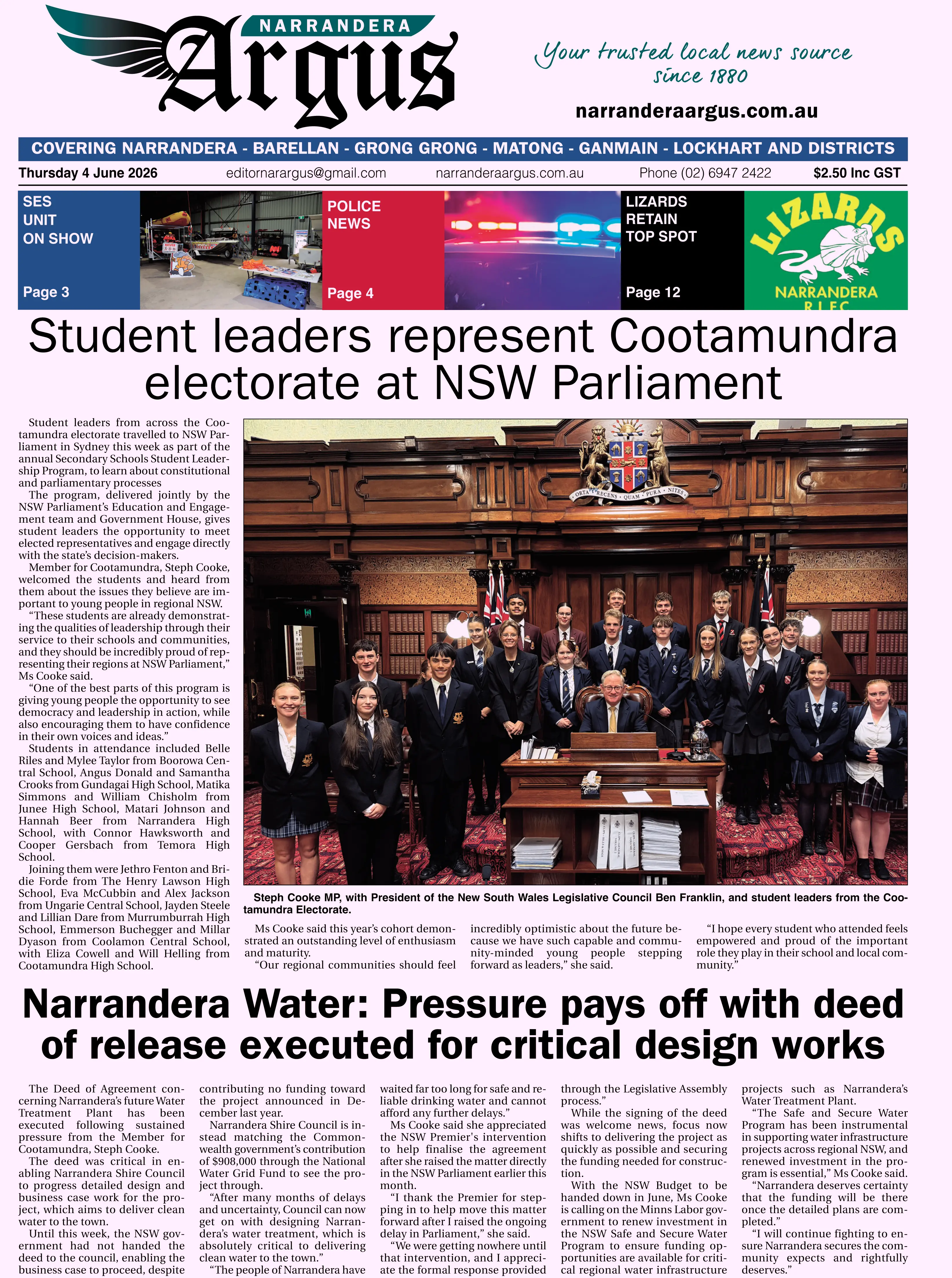 Narrandera Argus, Thursday 4 June 2026