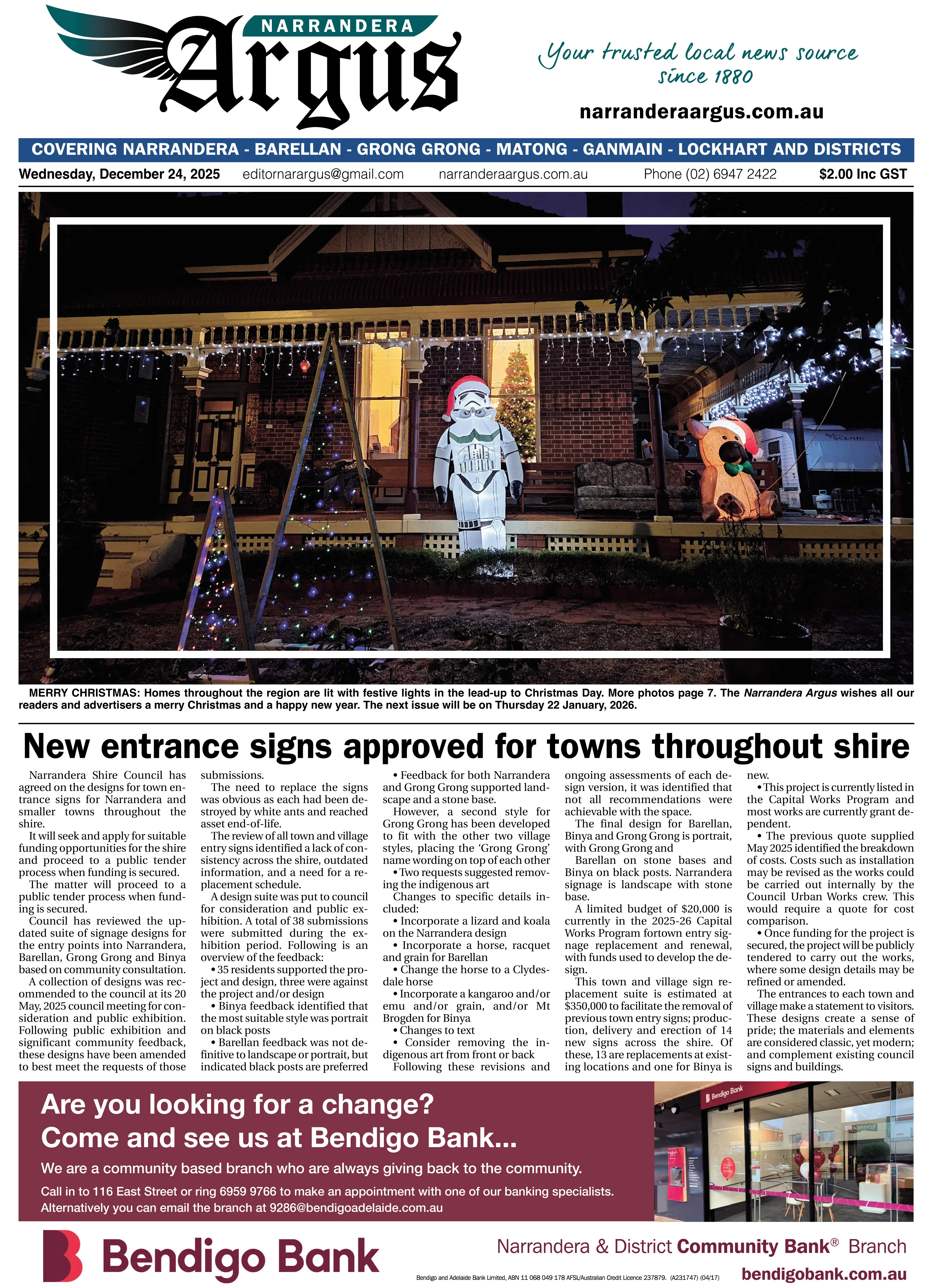 Narranadera Argus, Wednesday, December 24, 2025