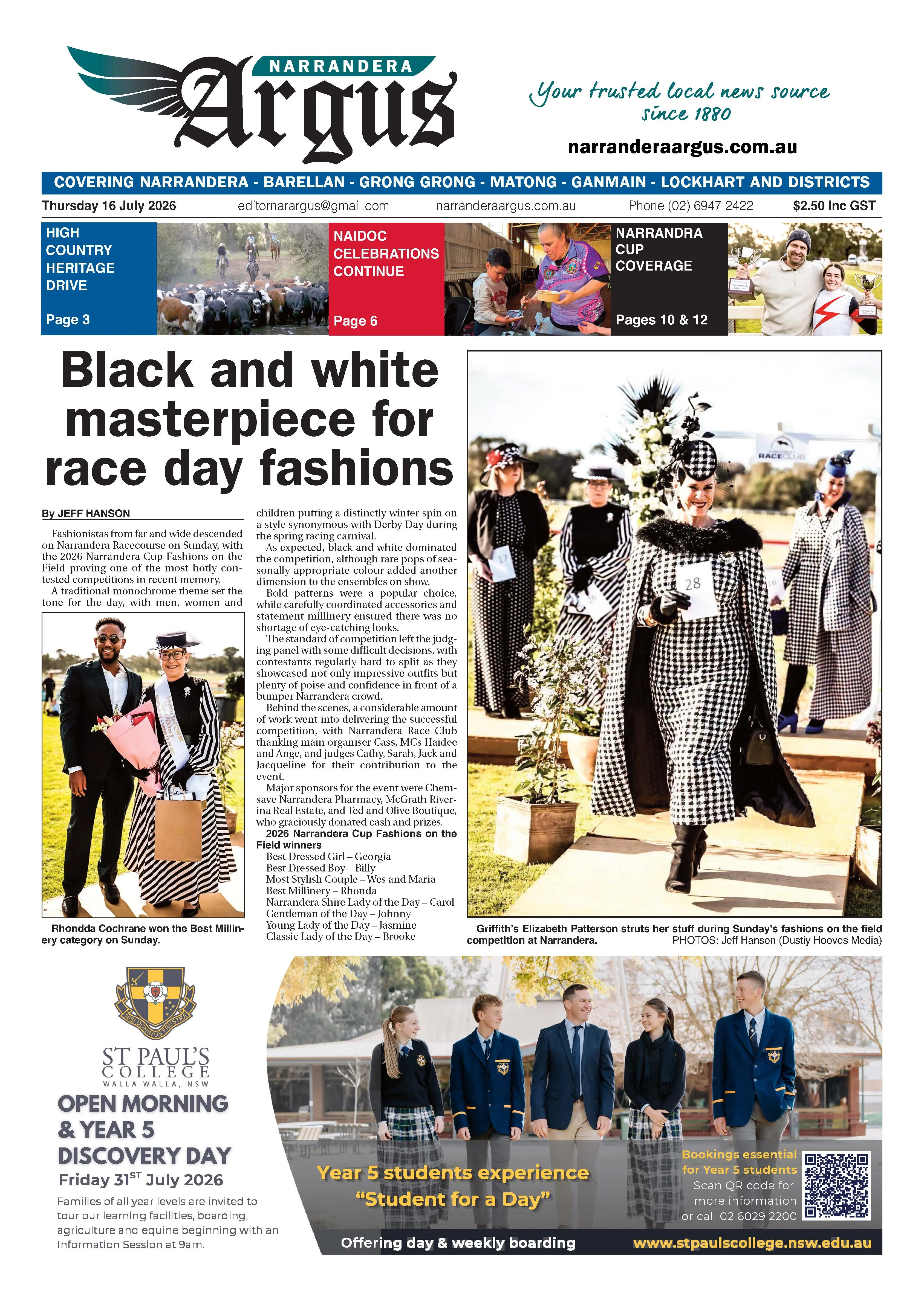 Narrandera Argus, July 16, 2026
