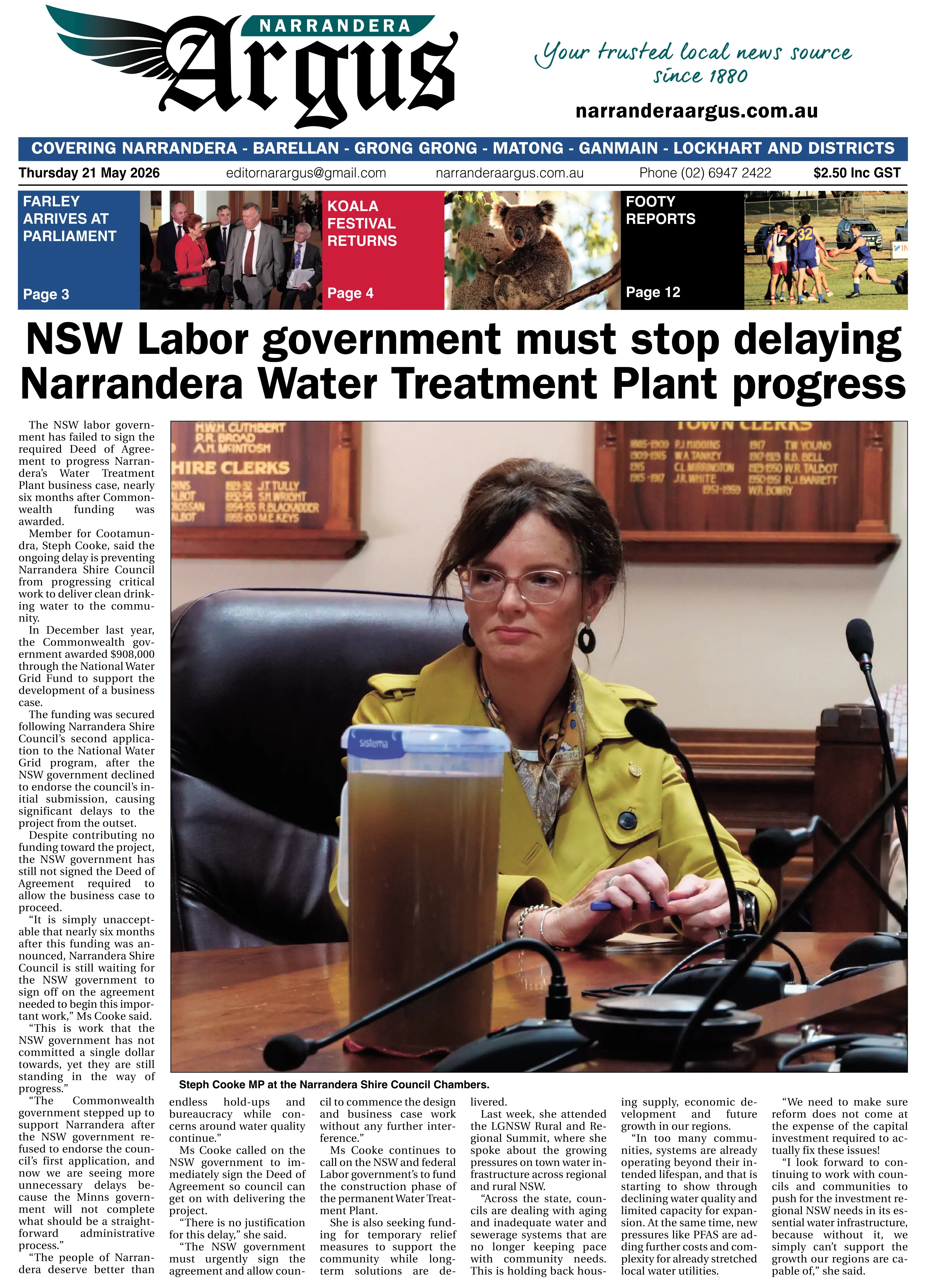 Narrandera Argus, Thursday 21 May 2026