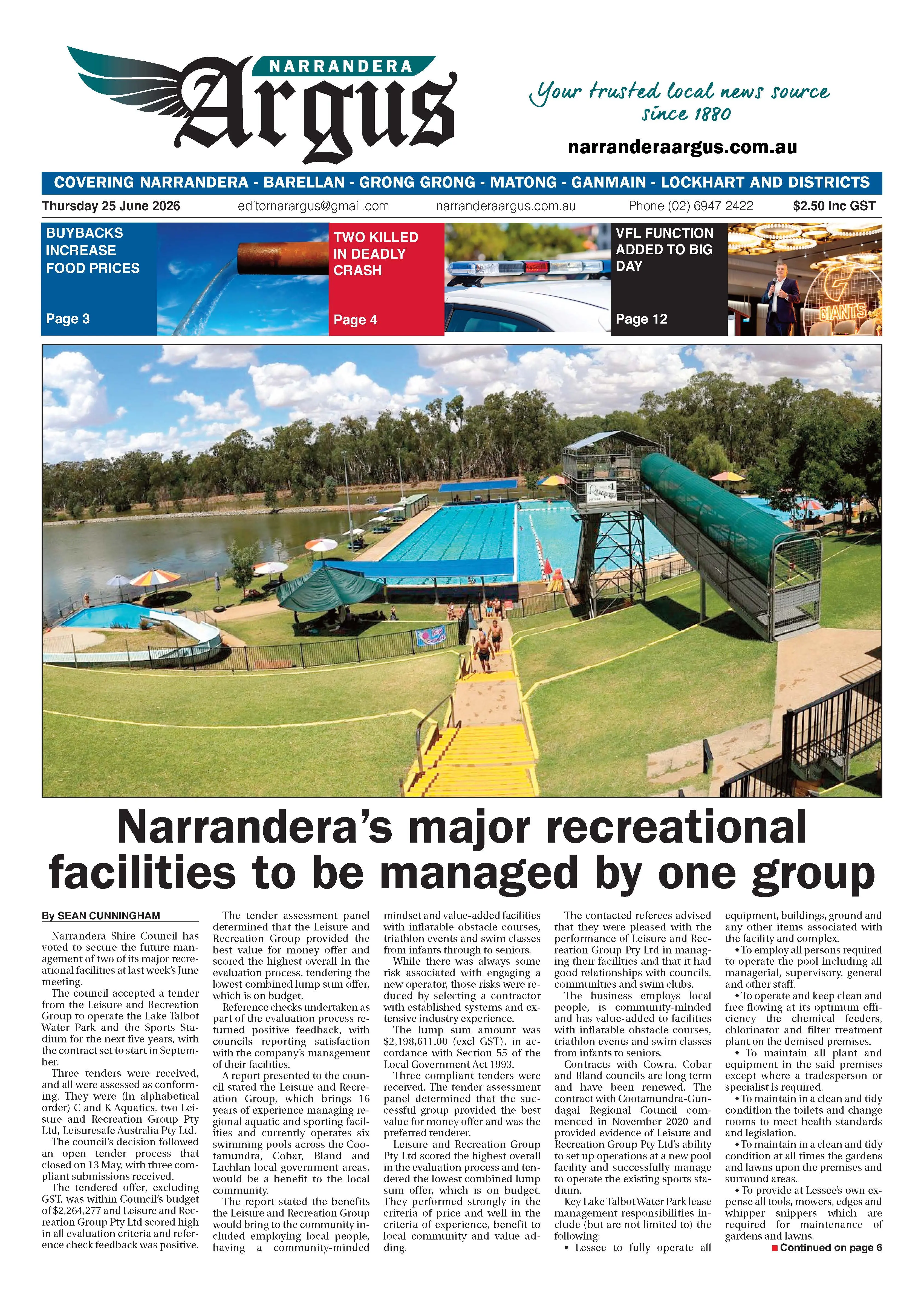 Narrandera Argus, June 25, 2026