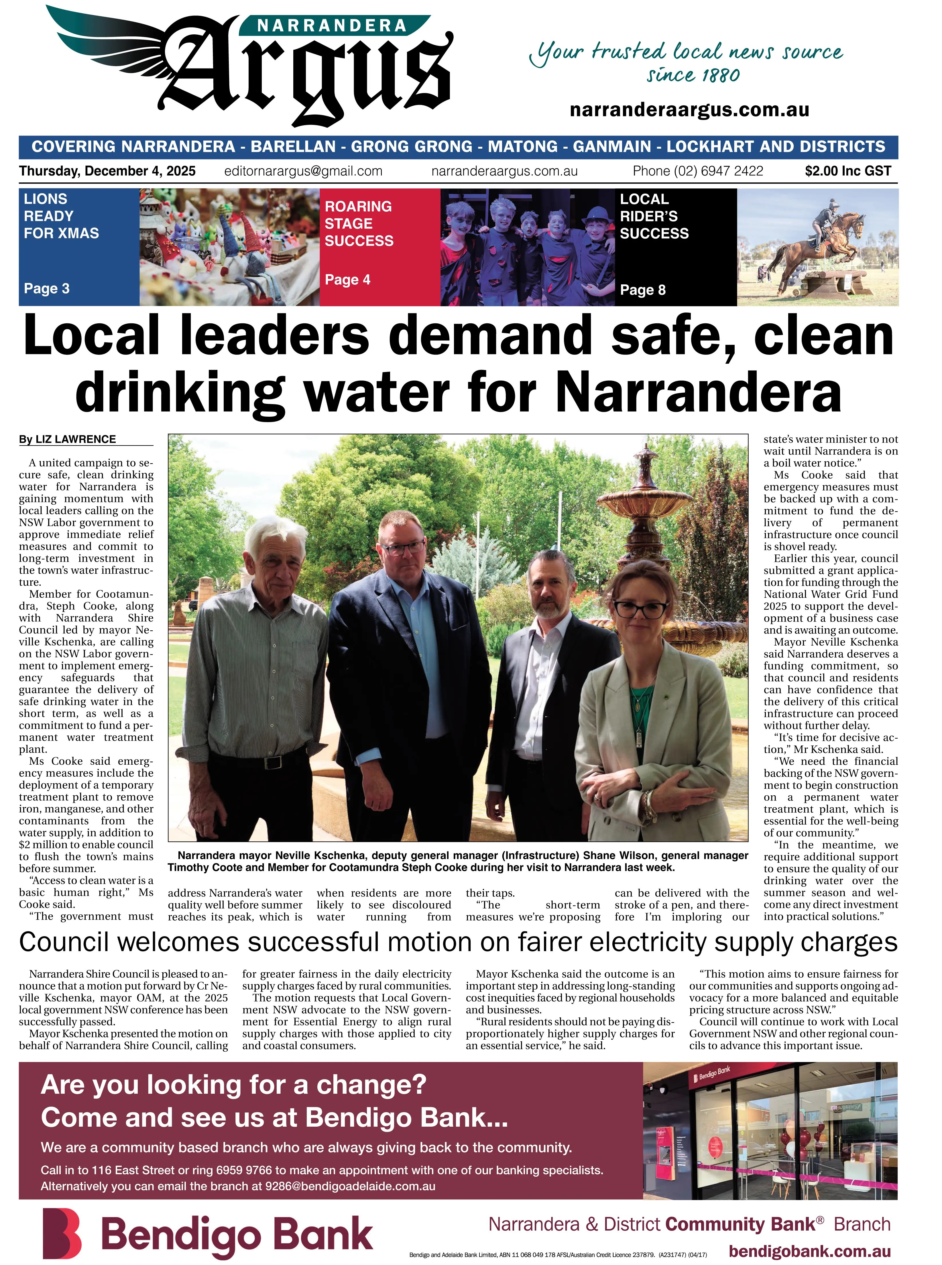 Narrandera Argus, Thursday, December 4, 2025