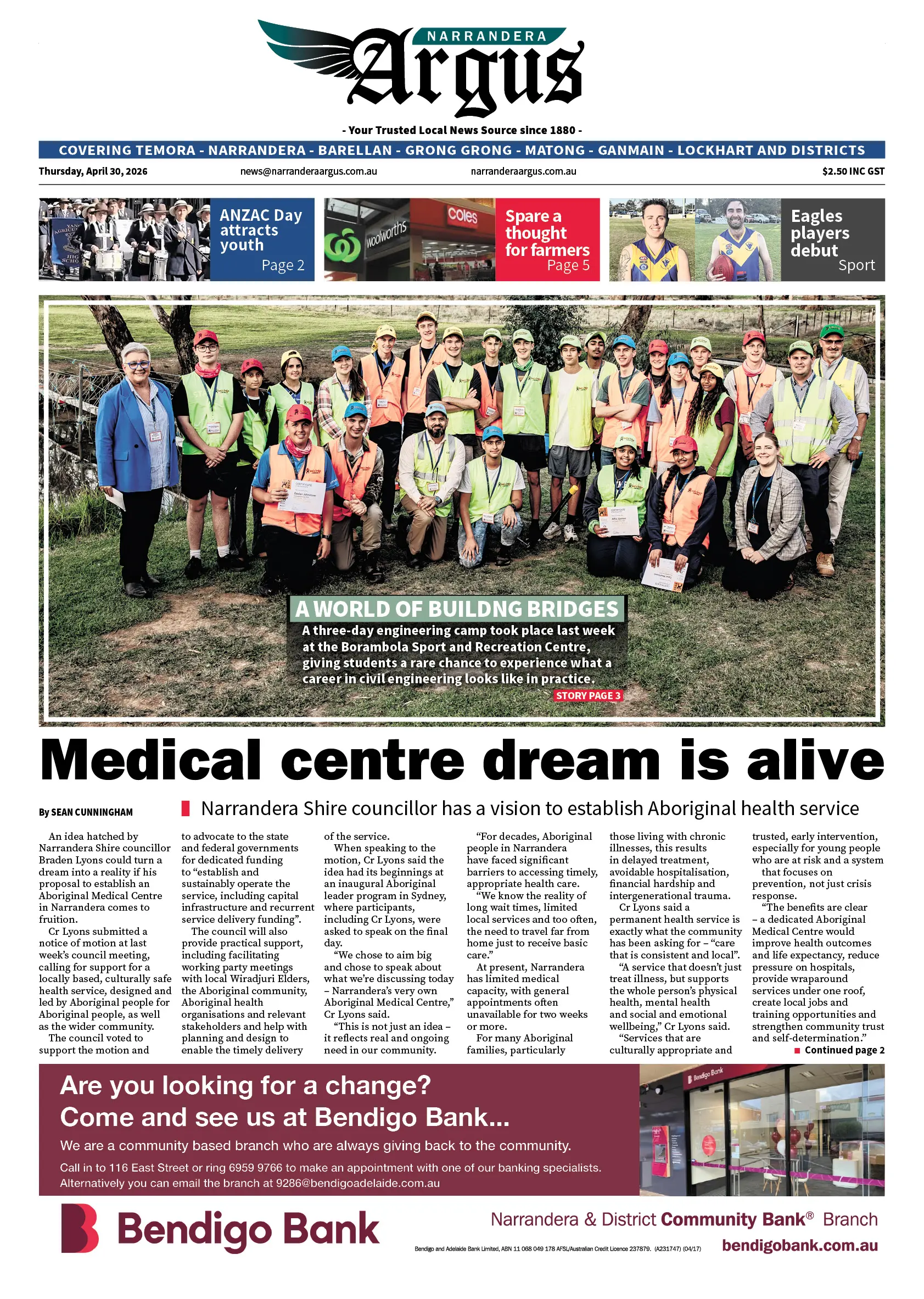 Narrandera Argus, Thursday, April 30, 2026