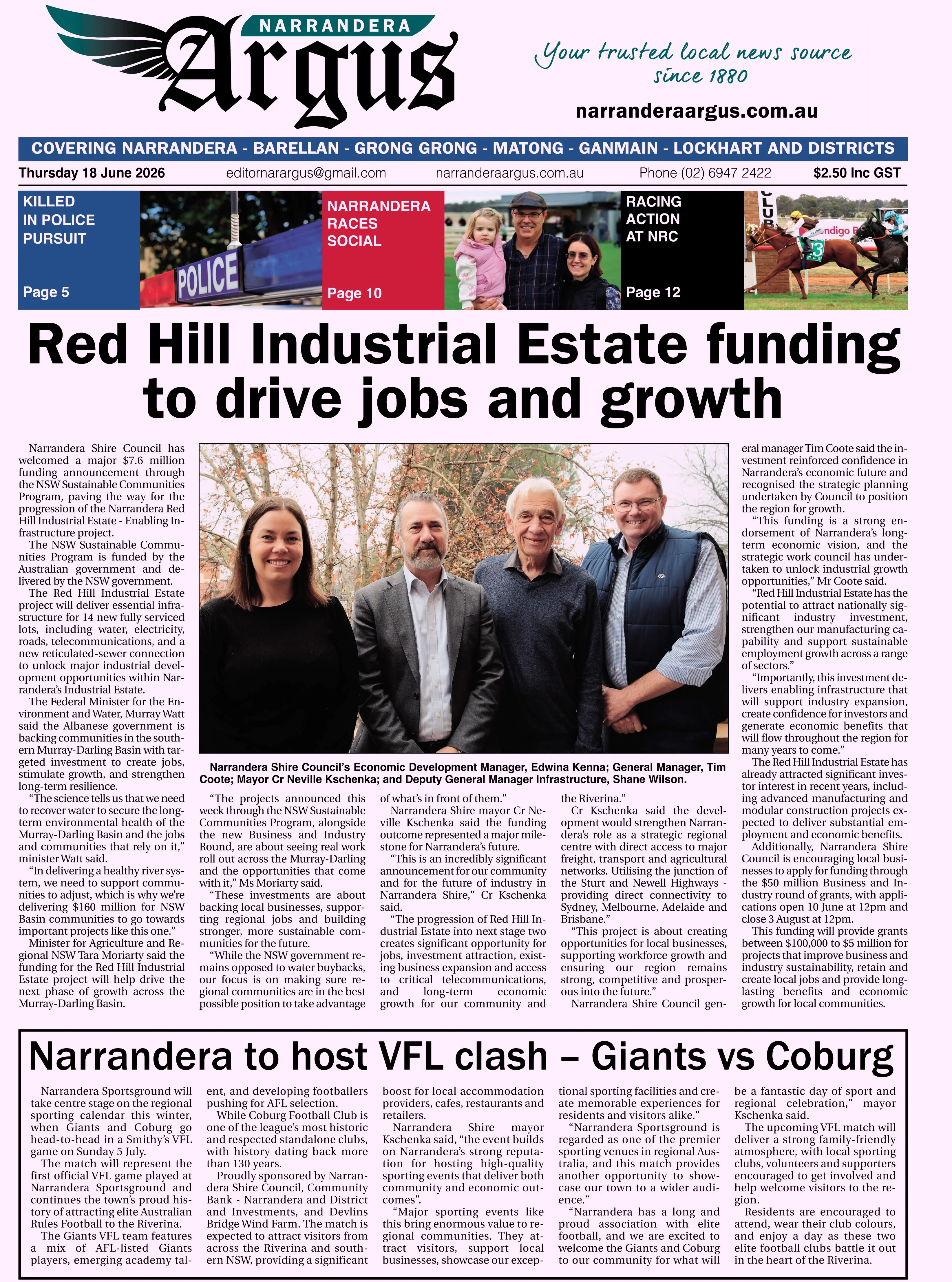 Narrandera Argus, Thursday, June 18, 2026