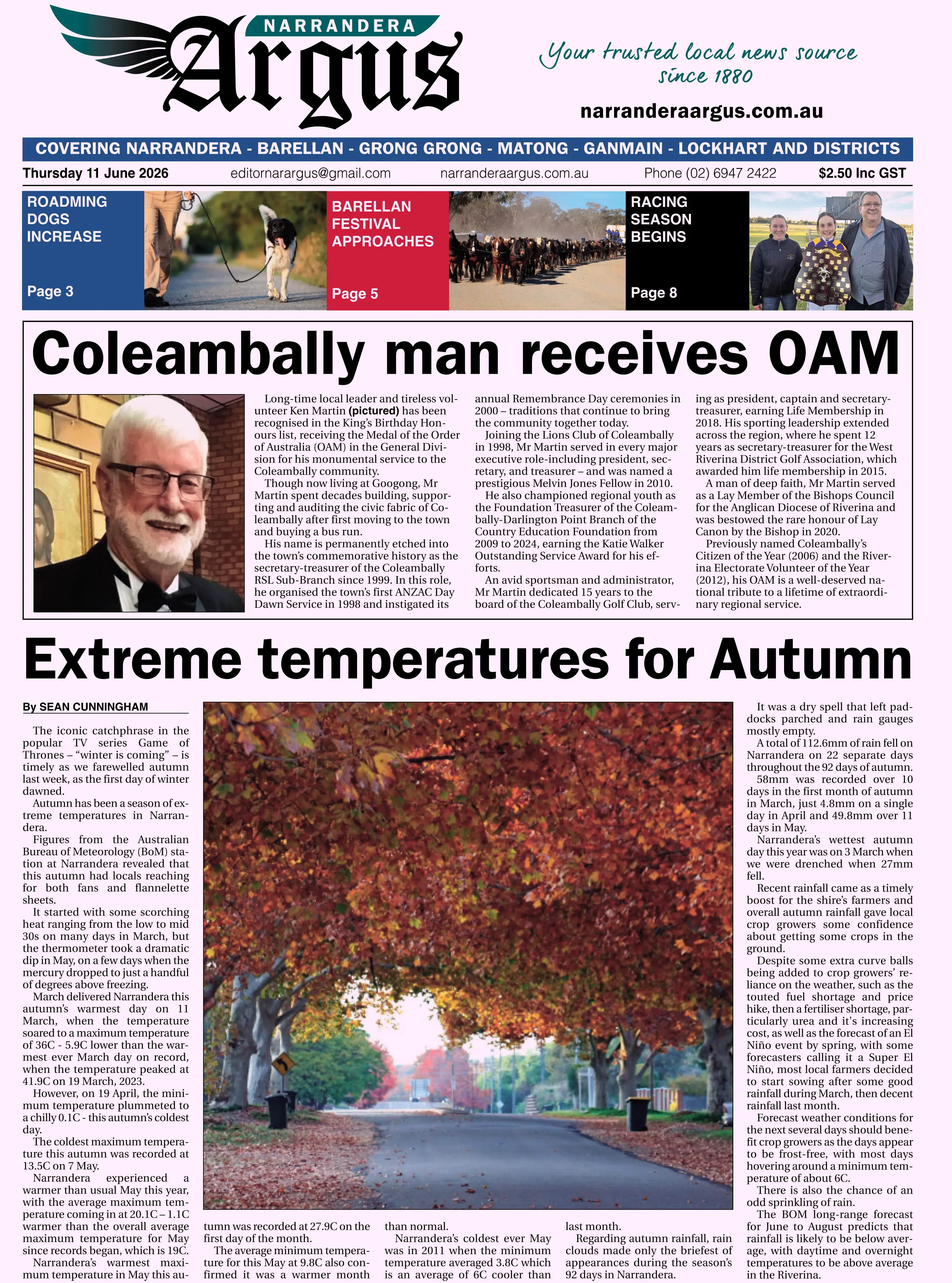 Narrandera Argus, Thursday 11 June 2026